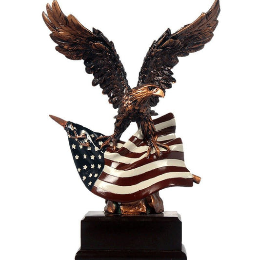 American Flag and Eagle Statue - 7Ehom