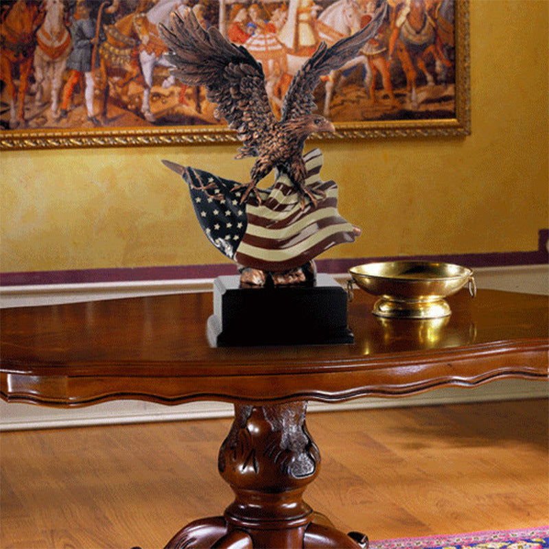 American Flag and Eagle Statue - 7Ehom