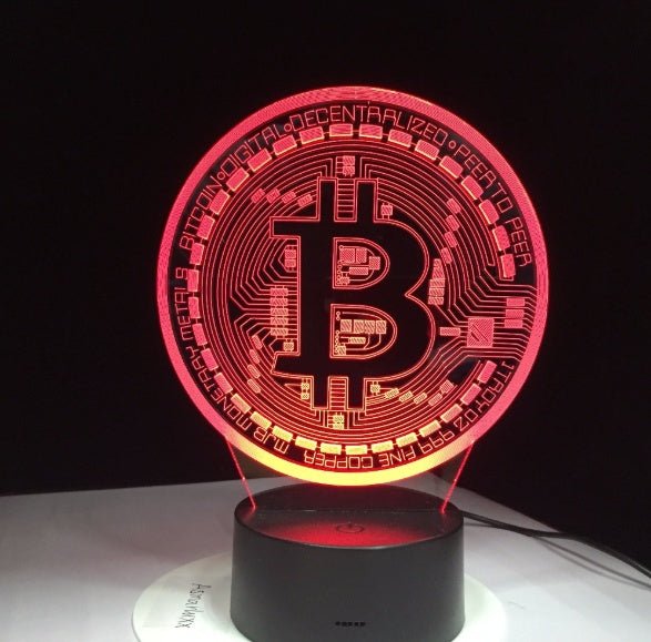 BTC Bitcoin 3D Led Lamp - 7Ehom