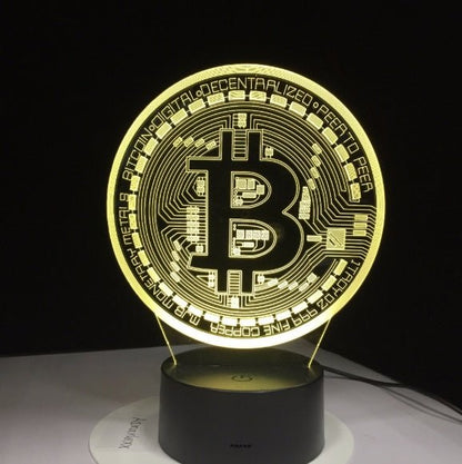 BTC Bitcoin 3D Led Lamp - 7Ehom