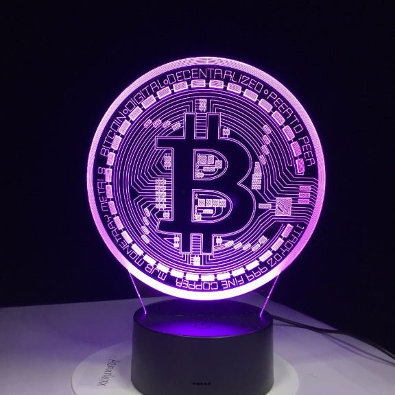 BTC Bitcoin 3D Led Lamp - 7Ehom