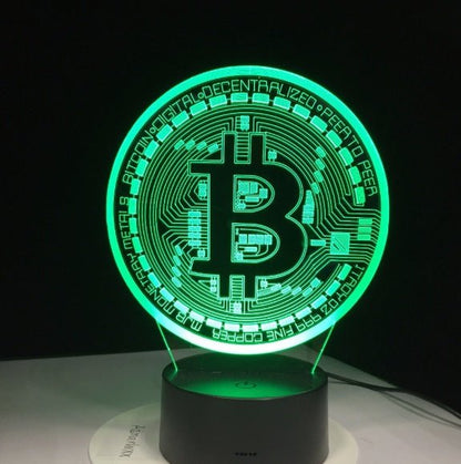 BTC Bitcoin 3D Led Lamp - 7Ehom