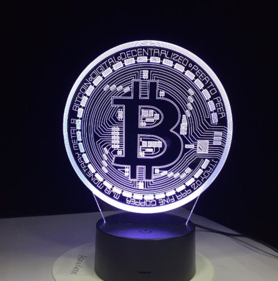 BTC Bitcoin 3D Led Lamp - 7Ehom