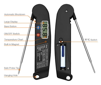 Digital Meat Thermometer Instant Read - 7Ehom